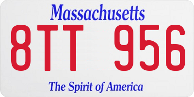 MA license plate 8TT956