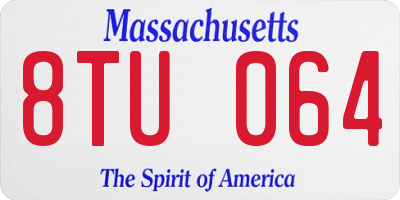 MA license plate 8TU064
