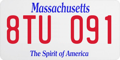 MA license plate 8TU091