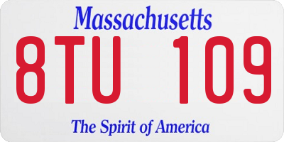 MA license plate 8TU109