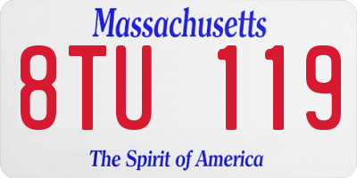 MA license plate 8TU119