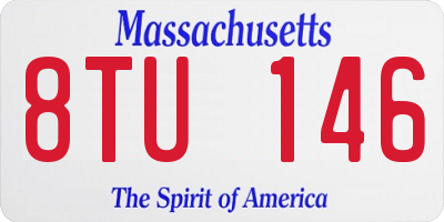 MA license plate 8TU146