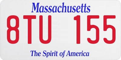 MA license plate 8TU155