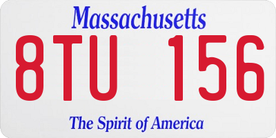 MA license plate 8TU156