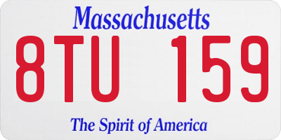 MA license plate 8TU159