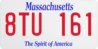 MA license plate 8TU161