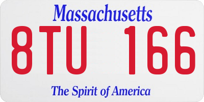 MA license plate 8TU166