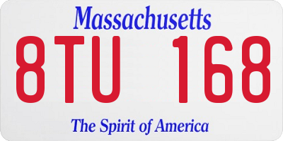 MA license plate 8TU168