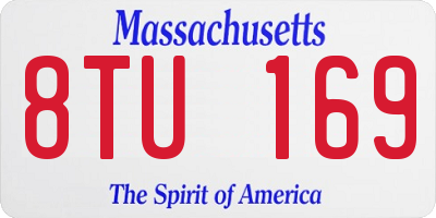 MA license plate 8TU169