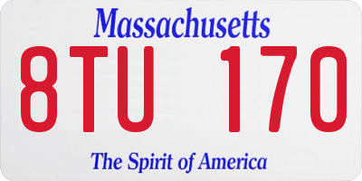 MA license plate 8TU170