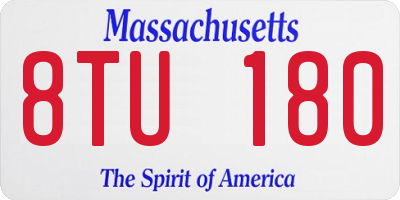 MA license plate 8TU180
