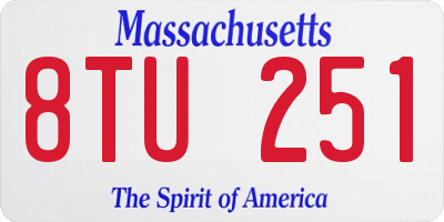 MA license plate 8TU251