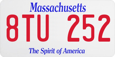 MA license plate 8TU252