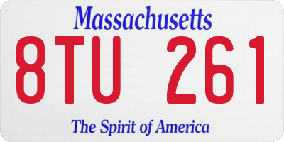 MA license plate 8TU261