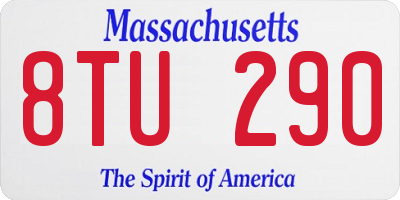 MA license plate 8TU290