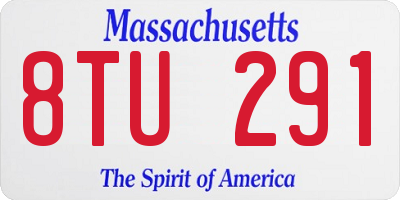 MA license plate 8TU291