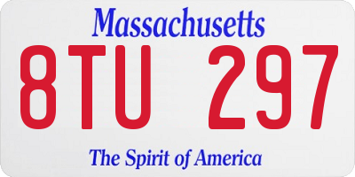 MA license plate 8TU297