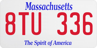 MA license plate 8TU336