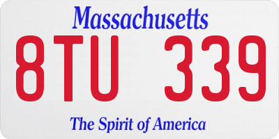 MA license plate 8TU339