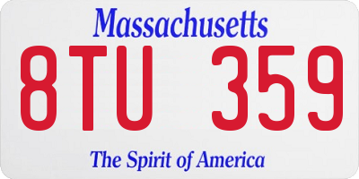 MA license plate 8TU359