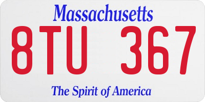MA license plate 8TU367