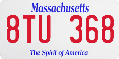 MA license plate 8TU368