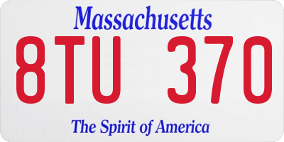 MA license plate 8TU370