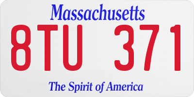 MA license plate 8TU371