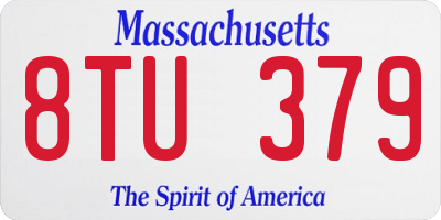 MA license plate 8TU379