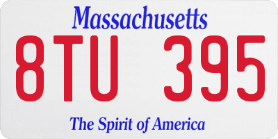 MA license plate 8TU395