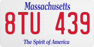 MA license plate 8TU439