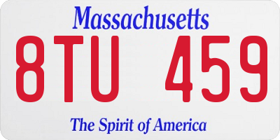 MA license plate 8TU459