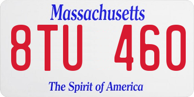 MA license plate 8TU460