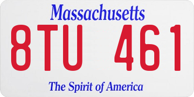 MA license plate 8TU461