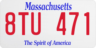 MA license plate 8TU471