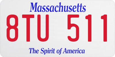 MA license plate 8TU511