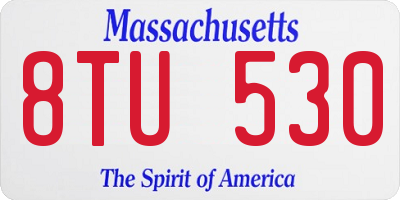 MA license plate 8TU530