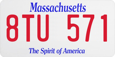 MA license plate 8TU571