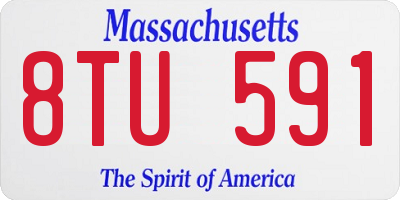 MA license plate 8TU591