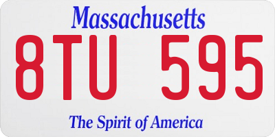 MA license plate 8TU595