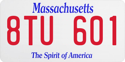 MA license plate 8TU601