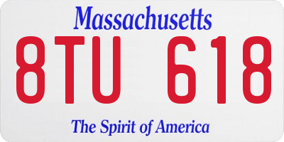 MA license plate 8TU618