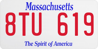 MA license plate 8TU619