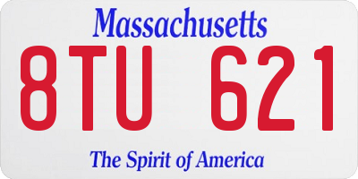 MA license plate 8TU621