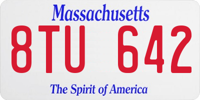 MA license plate 8TU642