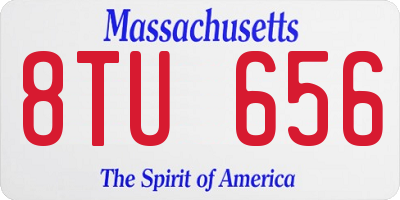 MA license plate 8TU656