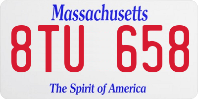 MA license plate 8TU658