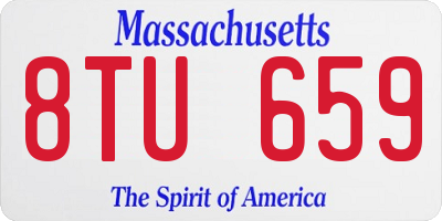 MA license plate 8TU659