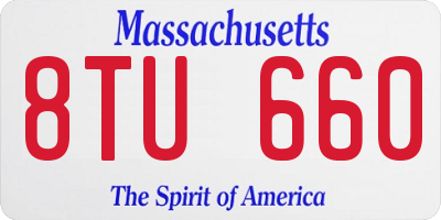 MA license plate 8TU660
