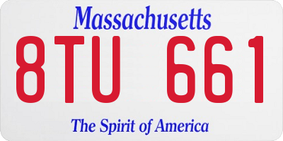 MA license plate 8TU661